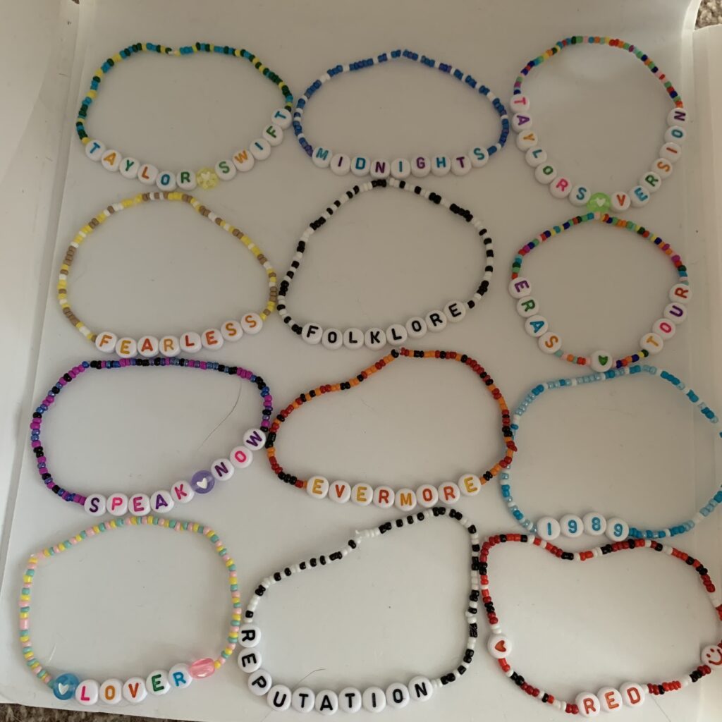 Taylor Swift Friendship Bracelets Set Album Titles Small Beads 12 bracelets