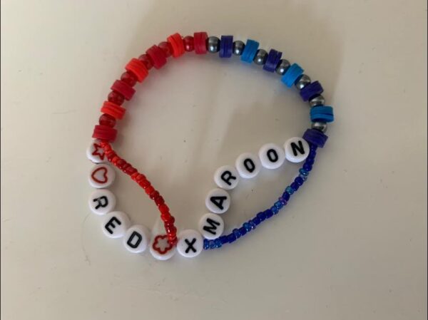 Red x Maroon Taylor Swift Friendship Bracelet Eras Tour Warsaw N2 Surprise Songs